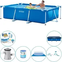 OEM Rechteckiges Schwimmbad mit Zubehör, 260x160x65 cm
