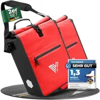 MIVELO 2in1 Fahrradtasche für Gepäckträger 25L „MAX“ - Carbon-Rot - Bestseller,Neu,oft gekauft