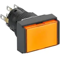 Schneider Electric XB6EDW8B2P Leuchtdrucktaster, orangefarben, Ø 16, flach, o. Rastung, 24V, 2OC - 5 Stück