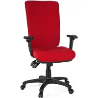 Hjh OFFICE Profi Bürostuhl ZENIT HIGH Ergonomischer Schreibtischstuhl mit Armlehnen (höhenverstellbar) Stoff Rot Drehstuhl für Büro, Zuhause