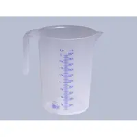 Hünersdorff Messkanne 2.000 ml, PP, 2 Skalen offener Griff, transparent und stapelbar
