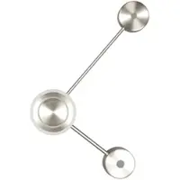 Licht-Erlebnisse LED Wandleuchte Dimmbar über Wandschalter H: 44 cm Aluminium in Nickel 3000 K 560 lm Modern Wandlampe