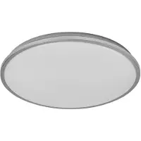 Ledvance ORBIS DUBLIN LED-Deckenleuchte 490mm, silber, 36W, 4150lm, warmweiße Lichtfarbe, sehr homogene Lichtverteilung, lange Lebensdauer, fest verbautes LED-Modul, rund, IP20 Schutzklasse, 3000K