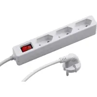 Meister Euro-Steckdosenleiste 3-fach – weiß – 1,4 m Kabel