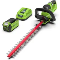 Greenworks G40HT61K2 Zweischneidige Akku-Heckenschere, Lithium-Ionen-Akku, 61 cm Schnittlänge