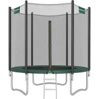 Songmics Trampolin Ø 183 cm mit Netz für Garten dunkelgrün B34STR061C01