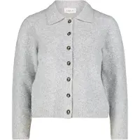 Cartoon Cardigan "Strick-Cardigan mit Kragen", Damen, Gr. 34, grau, Obermaterial: 66% Polyester PES. 18% Polyacryl PAN. 12% Polyamid PA. 4% Elasthan EL., Strickjacken Cardigan