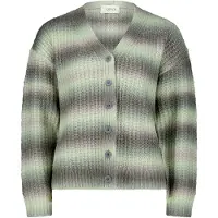 Cartoon Cardigan "Strick-Cardigan mit V-Ausschnitt", Damen, Gr. 34, bunt (khaki, cream), Obermaterial: 60% Polyacryl PAN. 30% Viskose CV. 10% Wolle WO., Strickjacken Cardigan