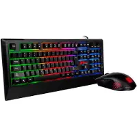 Tt eSPORTS Challenger Combo, Kabelgebunden, USB, Membran Key Switch, LED, Schwarz, Maus enthalten