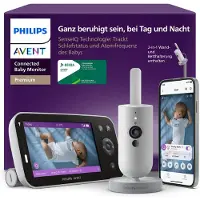 Philips AVENT AVENT Premium Connected Baby Monitor SCD973/26 Verbunden, 1280 x 720 Pixel, 400 m, WLAN, Kamera, Weiß, 12,7 cm (5")