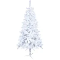 LZQ Künstlicher Weihnachtsbaum 120cm weiß Christbaum , Tannenbaum aus Fichte Dekoration, inkl.Kunststoff Christbaum Ständer, Weihnachtsdeko