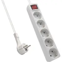 Ewent EW3955, 1,5 m, Drinnen, Typ F, Type F (CEE 7/4), Weiß, 5 AC-Ausgänge