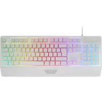 Mars Gaming MK124, Volle Größe (100%), Kabelgebunden, USB, Membran Key Switch, RGB-LED, Weiß