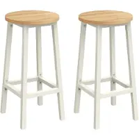 Vasagle Barhocker, 2er Set, 65 cm hoch, mit Fußstütze