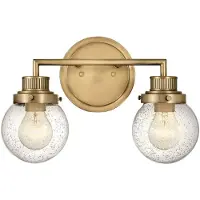 Quintiesse Wandlampe Poppy, dimmbar, messing / gold, für Badezimmer, Metall, Wandleuchte, Wandlampe Bad
