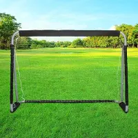 Markenlos Fußballtor - Leicht aufzubauen und tragbar - 110 x 150 x 75 cm - Schwarz