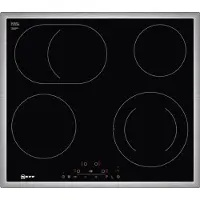 NEFF T16BD76N0, Edelstahl, Integriert, Keramik, Glaskeramik, 4 Zone(n), 4 Zone(n)