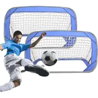 Markenlos Pop-up Fußballtore Set von 2 - Für Garten und Innen - Für Kinder und Erwachsene - Einfache Montage