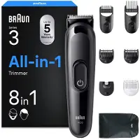 Braun Multigroom All-in-One Series 3, 8-in-1 Trimmer, AIO3545, Schwarz