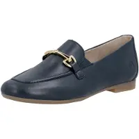 Remonte Loafer , Damen, Gr. 42, Textil, nachtblau, Leder, unifarben, Schuhe Loafer, Slipper, Schlupfschuh, Spangenschuh mit kleinen Stretcheinsätzen