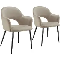 TecTake Armlehnstuhl Sachel in Samtoptik, gepolstert 57 x 61,5 x 87,5 cm
