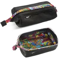 Zipit Lenny Federmäppchen, Etui mit breiter Öffnung für Schule, Schwarz