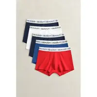 Gant Boxershorts "Boxershort 5er Pack", Herren, Gr. L, bunt (schwarz, blau, rot, weiß), Obermaterial: 95% Baumwolle CO. 5% Elasthan EL., Unterhosen Boxershorts