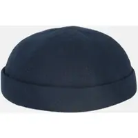 HANSEHELD Docker Cap Leinen Blau Kurz Flach Segler Sailor Cap