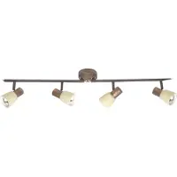 Lightbox Drehbares Spotrohr mit Glas Schirmen - schwenkbar - Altkupfer