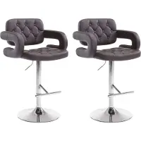 CLP 2er Set Barhocker Dublin C braun