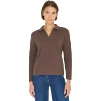Cecil Poloshirt in Unifarbe urban Taupe XL