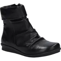 Josef seibel Stiefelette "Violet 02, black-black", Damen, Gr. 39, schwarz (schwarz, schwarz), Obermaterial: 100% Rindsleder Leather cow., Schuhe Stiefelette