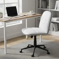 Merkloos Drehbare Bürostuhl aus Kunstleder ohne Armlehnen