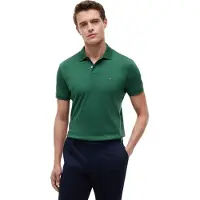Tommy Hilfiger MW0MW39994L2N, Polohemd, Erwachsener, Männlich, Grün, XL, Polokragen