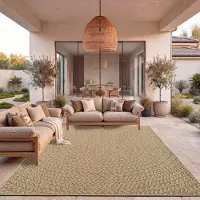 TT Home Outdoor Teppich Wetterfest Garten Schlafzimmer Flur Natürlicher Sisal Look Geometrisches Boho Design Modern Unifarben Größe 240x340 cm
