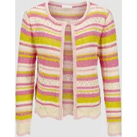 Rich&royal Rich & Royal (4) cardigan contrast trim, floral pink 550 550 S