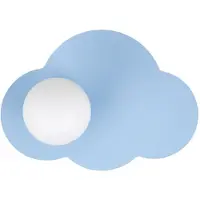 Licht-Erlebnisse Wandlampe Metall Glas 38 cm breit Blau Weiß G9 Kugelschirm Modern