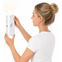 Dopwii Treppenlicht mit Bewegungsmelder, LED Nachtlicht wiederaufladbar mit Magnetbefestigung und Fernbedienung, kabellose Lampe für Flur Schlafzimmer