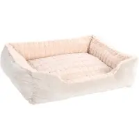 Flamingo Hundebett Verona Rechteckig Beige – A: 80 cm, B: 67 cm, C: 22 cm, Wasch