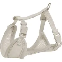 Trixie Junior Welpen-Softgeschirr mit Leine - hellgrau - 26–34 cm/10 mm