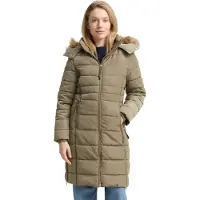 Tom Tailor Damen 1047533 Puffer-Mantel Mit Abnehmbarer Kapuze, 10678 - Smoke Oli