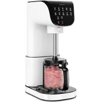 Klarstein Velaire Eismaschine – 500-W-Eismaschine, 3 Behälter à 0,6 l (insgesamt 1,8 l), 10 Programme, Touch-Display, Frozen Yoghurt & Sorbet