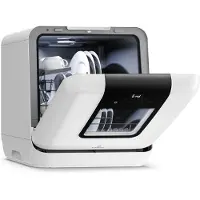 Klarstein Melville Tischgeschirrspüler – Kompakte Spülmaschine für 3 Gedecke, 7 Programme, 6 L Wasserverbrauch, AquaStop, tragbares Design