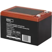 Emos wartungsfreier Bleiakku 12V, 15Ah, Faston 6,3 mm, zyklenfest, Traktionsbatterie für Elektromotore, Handhabungstechnik, Gabelstapler, Reha, B9656V