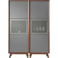 AEA Wand Schrank Schränke Vitrine Glas Design Hoch Holz Vitrinen Wohn Zimmer Möbel