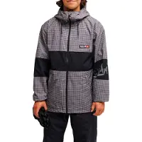Quiksilver - Veste de ski/snowboard - High In The Hood 10K Jacket YG Checker Java für Herren - Größe L - Grau