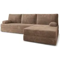 Masseno Ecksofa ANKO mit Schlaffunktion, Modulares Schlafsofa aus Schaumstoff, Klappbares Bodensofa - Beige, TILIA 17