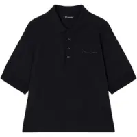 Armani Exchange Exchange Essential Damen-Poloshirt, gesticktes Logo, lockere Passform, Sc