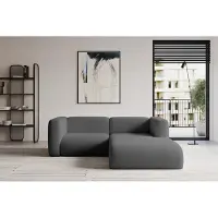 ALTDECOR Ecksofa - MIRA-L1 - 227x179x89 - Grau - Corner Sofa Eckcouch Couch L-Form, links/rechts angeordnet