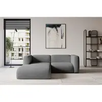 ALTDECOR Ecksofa - MIRA-L1 - 227x179x89 - Grau - Corner Sofa Eckcouch Couch L-Form, links/rechts angeordnet